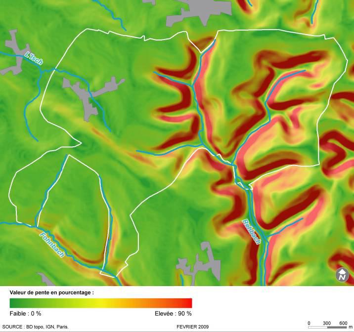 topographie pentes